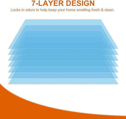 42FT Jumbo Square Refills Disposal Bags Refill Compatible with Pet Dogs Genie Dog Waste Disposal System Pails, Up to 6 months of Supply,Ultimate Odor Control Dog Poop Bags, 4 Pack