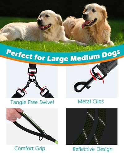 PetBonus Rope Double Dog Leash, No Tangle Dual Leash for Walking Two Dogs - Image 2