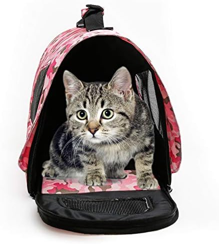 Pawer 18” x 11”x 11” Soft-Sided Foldable Airline Approved Pet Carrier for Cat, Puppy and Small Dog, Washable 600D Oxford Fabric, with Handle and Strap for Carry, Multiple Colors Available - Image 5