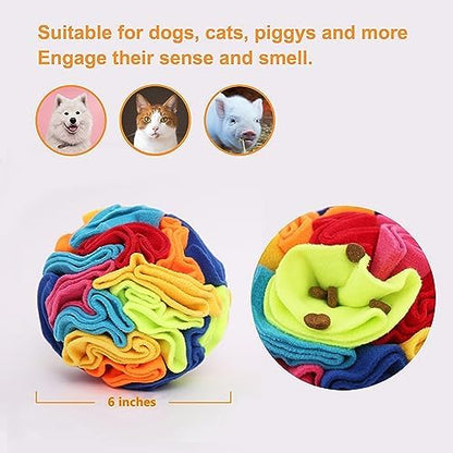 Ablechien Snuffle Ball - Snuffle Ball for Dogs, Interactive Dog Toys to Keep Them Busy, Puppy Dog Puzzle Toy with Storage Bag Machine Washable - Image 2