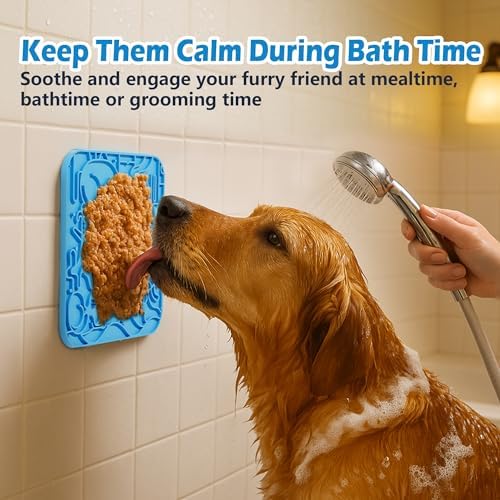Jalopink Lick Mat for Dogs & Cats, Dog Lick Mat with Suction Cups for Anxiety Relief, Slow Feeder Dog Licking Mat, Puppy Licki Mat for Bath Time, Grooming & Training 2 Pack - Image 2