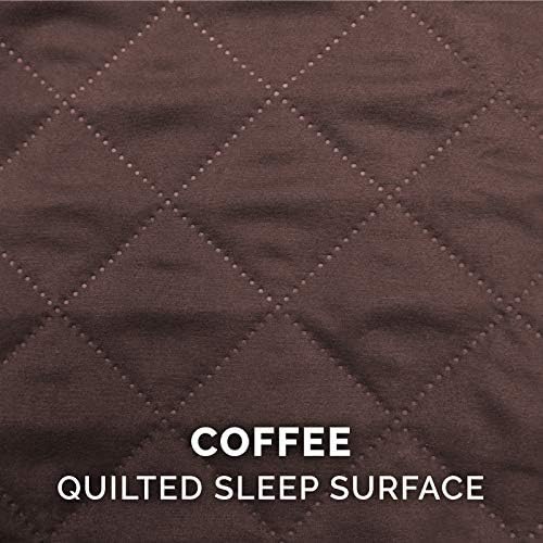 Furhaven Pillow Dog Bed for Large/Medium Dogs w/ Removable Bolsters & Washable Cover - Quilted Sofa - Coffee, Large - Image 4