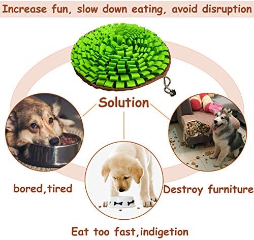 Pet Snuffle Mat for Dogs,Interactive Feed Puzzle for Boredom,Encourages Natural Foraging Skills for Cats Rabbits Dogs Bowl, Dog Treat Dispenser Indoor Outdoor Stress Relief,Travel Portable and Compact - Image 4