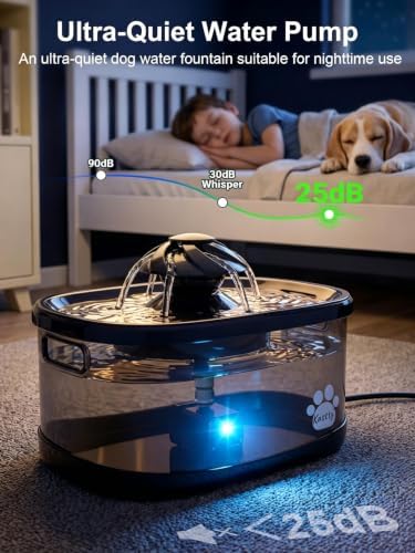 Kastty 9.5L Dog Water Fountain,Large Pet Water Fountain for Dogs Inside - Image 5
