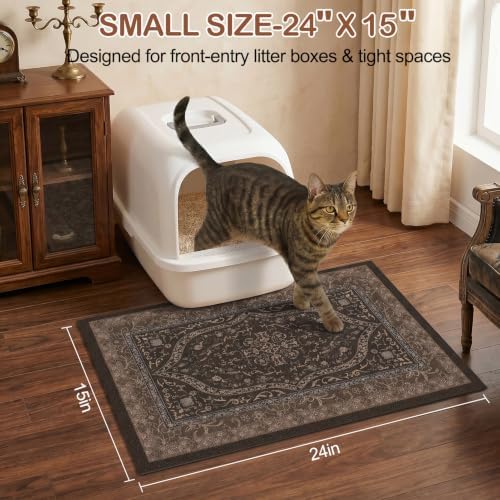 Glittme Cat Litter Mat, 24"x15" Non-Slip Washable Trapping Mat for Cats - Image 6