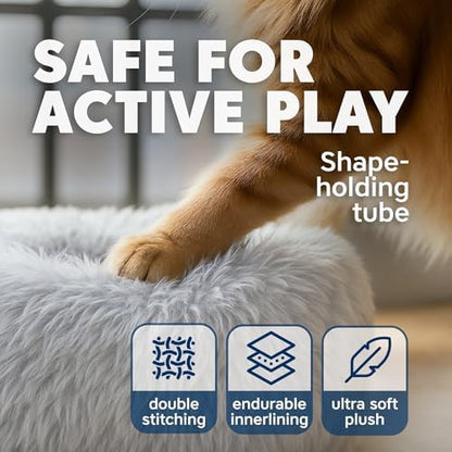 Large Cat Donut Tunnel Bed - Cat Tunnels for Indoor Cats - Circle Hideaway with Cat Toys, 3-in-1, Gift-Ready DIY Collapsible Plush Cat Tube, Rabbit, Kitty - Image 6