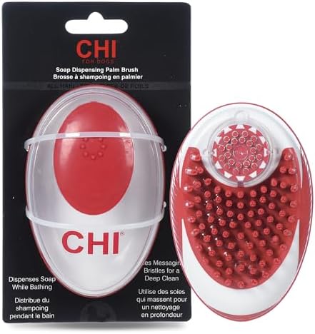 CHI Soap Dispensing Palm Brush for Dog Bathing, Grooming, Massage by FaroukSystemsInc