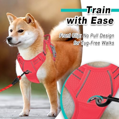 BARKBAY Dog Harness for Large Dog No Pull Mesh 2 Clips Dog Vest - Image 2
