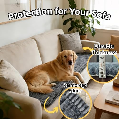 Soft Plush Dog Car Seat Cover & Sofa Protector, Non-Slip Mat (23.6''×82'') - Image 2