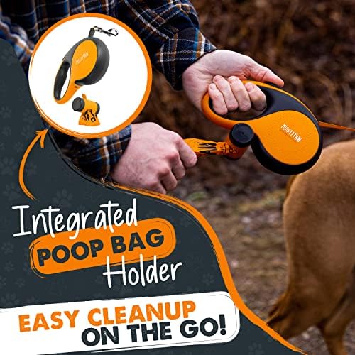 Mighty Paw Retractable Dog Leash with Poop Bag Holder, 16 Ft - Image 3
