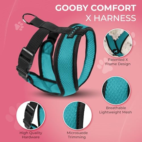 Gooby Comfort X Head-in Dog Harness, Choke-Free, Turquoise, Large - Image 2