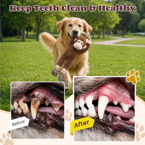 Interactive Tug of War Plush with Squeaker Durable Dog Rope Chew Toys - Image 5