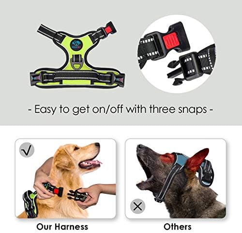 PHOEPET No Pull Dog Harness for Small Dogs Reflective Adjustable Front Clip - Image 3