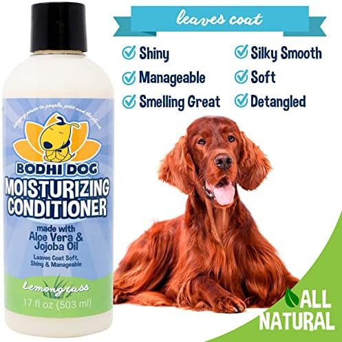 Bodhi Dog Gentle Moisturizing Dog Conditioner - Soothing Plant-Based Formula with Aloe Vera & Jojoba Oil - Hydrates & Softens Coat - Leaves Coat Soft Shiny & Manageable - Lemongrass (17 Fl Oz) - Image 4