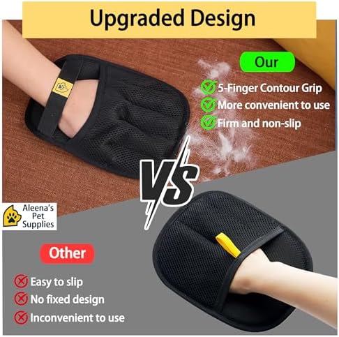 Pet Hair Remover Glove for Dogs & Cats – Cat Hair Remover & Dog Hair Removal Tool, Reusable Electrostatic Grooming Glove for Furniture, Couch, Carpet, Car Seat & Clothes – Easy Pet Hair Cleaning Mitt - Image 5
