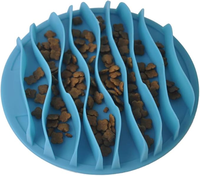Cat Fun Slow Feeder Bowl Interactive Stop Bloat Pet Dogs Bowl Prevent Choking Healthy Non-Toxic (S:7.5 Inch)