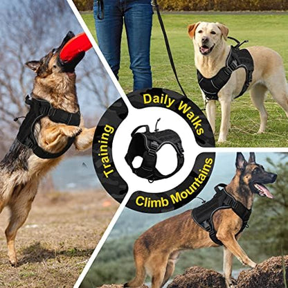 WINGOIN Black Tactical Dog Harness for Large Dogs,No Pull Dog Harness - Image 5