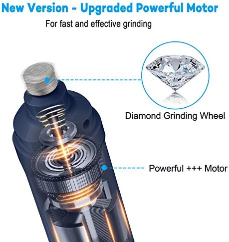 Casfuy Dog Nail Grinder with 2 LED Light - New Version 2-Speed Powerful Electric Pet Nail Trimmer Professional Quiet Painless Paws Grooming & Smoothing for Small Medium Large Dogs and Cats (Blue) - Image 3