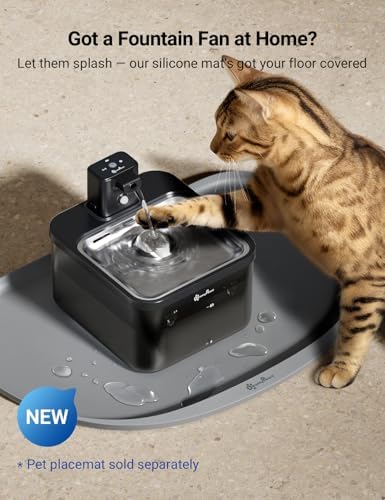 DownyPaws Cat Water Fountain Cordless, Pet Fountain, Black Pro, 6 Filters - Image 6