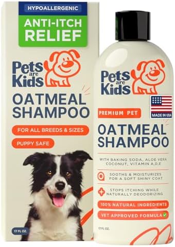 Pets are Kids Premium Oatmeal Shampoo for Itch Relief & Shiny Coat, 17 oz by PetsAreKids