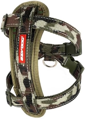 EzyDog Chest Plate No Pull Dog Harness, Escape Proof - X-Small, Green Camo by EzyDog
