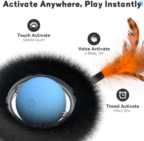 Interactive Cat Toy for Indoor Cats, Motion Activated Ball &7-Hole Maze Mat - Image 4