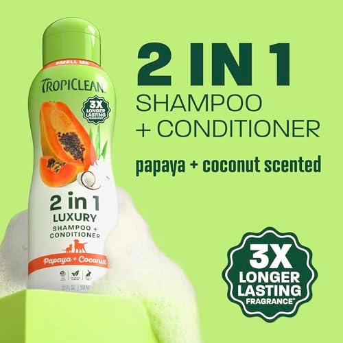 TropiClean 2in1 Dog Shampoo and Conditioner, 3X Longer Lasting Scent, 20oz - Image 2
