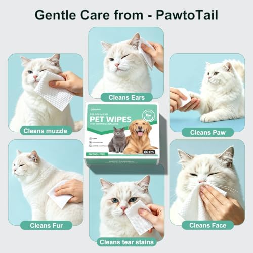Pet Wipes 60 Count for Dogs, Cats & Small Animals,Plant-Based Hypoallergenic Dog Wipes for Paws, Butt, and Anal Gland Care, Quick Clean & Deodorize - Image 4