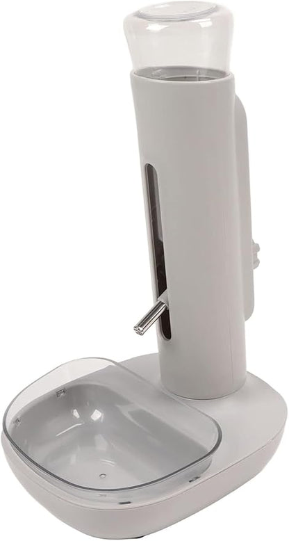 Pet Standing Water Dispenser 680ml, Automatic Detachable Pet Drinking Feeder Cat Dog Standing Bowl Automatic Feeding Water Height Adjustable Drinking Bottle Feeder for Small Cats Dogs