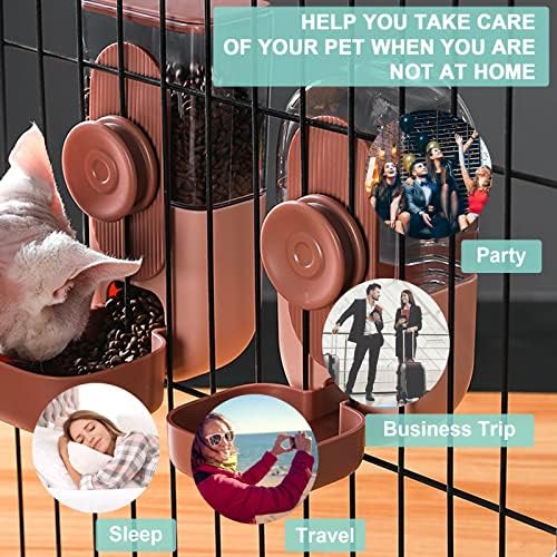 Rabbit Feeder, Bunny Water Bottle Dispenser, Pet Ferret Cage Food Bowl - Image 6