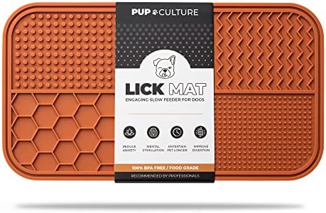 Pup Culture Dog Lick Mat for Dogs, Feeding Pad for Anxious Pets Plus 4 Different Puzzles for Mental Stimulation for Dogs - Supports Mental, Dental, and Digestive Health, Bite Resistant and Heavy Duty by PupCulture