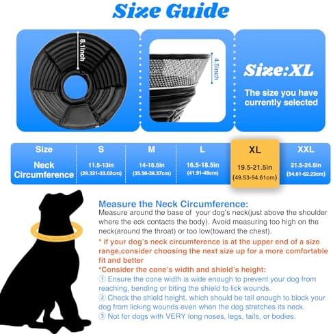 Inflatable Soft Dog Cone Collar,Breathable Elizabethan Pet Recovery Collar - Image 2