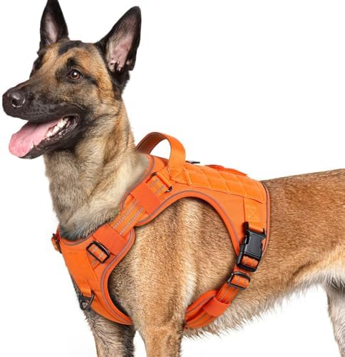 rabbitgoo Tactical Dog Harness for Large Dogs, No Pull Service Pet Vest by rabbitgoo