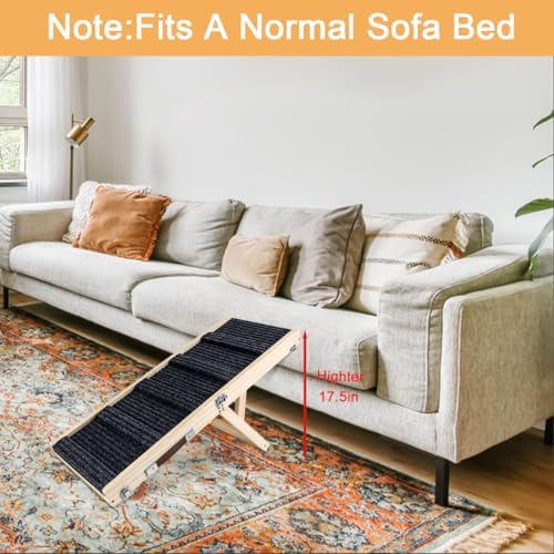 Okydoky Small Dog Ramp, Adjustable Portable Folding Wooden Ramp 32" Long - Image 5