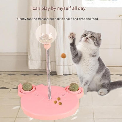 Leaking Treats Ball Pet Feeder Toy, Pet Toy Treat Dispenser,Interactive Pet Toy,Slow Feeder,Funny Pet Leaking Ball Cat Dog Slow Feeders,Feeder for Cats & Dogs for Hunting Chasing and Exercise (Mix*2)