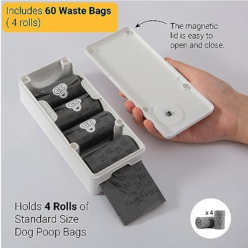 SVD.PET Dog Poop Bag Dispenser with 60 Bags (Black, Dispenser + Bags) - Image 2
