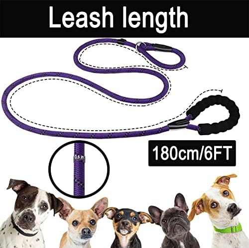 Dog Leash,6 FT Heavy Duty Dog Leashes with Comfortable Padded Handle,Purple - Image 5