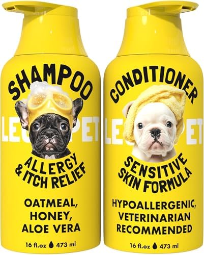 LEGITPET Oatmeal Dog Shampoo & Conditioner Set for Itchy Skin, 2 x 16 oz by LegitPet
