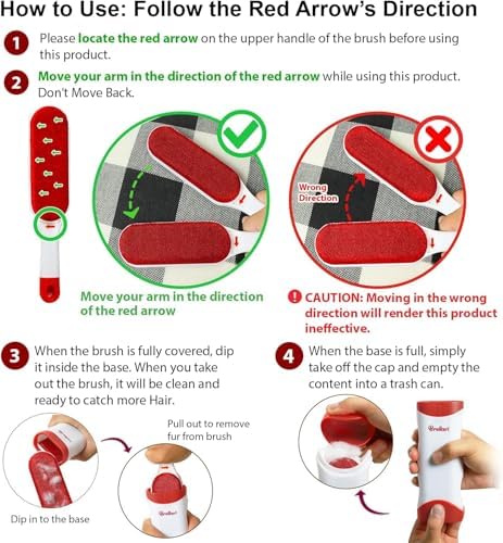 Pet Hair Remover: Reusable Dog Cat Lint Brush for Couch Furniture - 1 Pack - Image 2