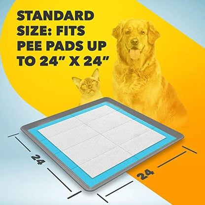 Dog Pee Pad Holder - Fits Up to 24” x 24” Pee Pad - 2 Pack - Dark Grey - Image 3