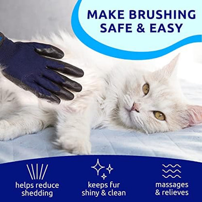 Pat Your Pet Grooming Gloves - Cat & Dog Hair Remover Glove for Deshedding Long and Short Fur - Image 4