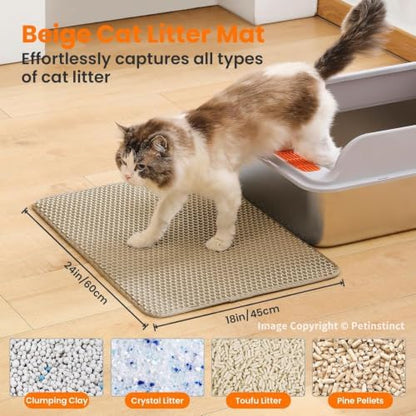 Cat Litter Mat, Double Layer Honeycomb Litter Box Mat - Image 2