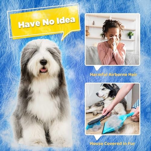 Pet Hair Removal Glove with 255 Silicone Tips for Dogs & Cats, Right Gray - Image 5