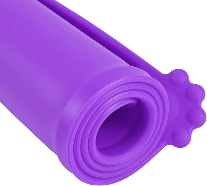 Silicone Waterproof Dog Cat Pet Feeding Mats, Non Slip, Easy Clean Pet Dog Cat Bowl Mats Placemat (18.5" x 11.5") Purple