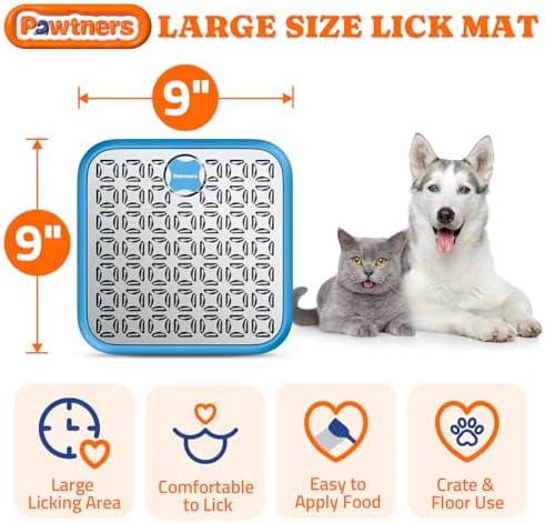 Pawtners Stainless Steel Lick Mat for Dogs & Cats, 1 Pack, Blue - Image 4