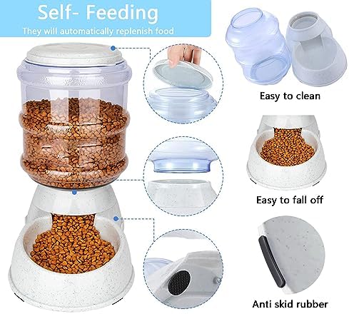 Automatic Dog Feeders, Dog Feeder Dispenser for Large Dogs, 3 Gallon Gravity Automatic Dog Cat Feeder Station, Dry Food Storage Container Bowl for Adult Dogs - Image 4