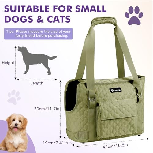 Pawaboo Dog Purse Carrier for Small Dogs with Pocket,Up to 11Lbs - Image 2