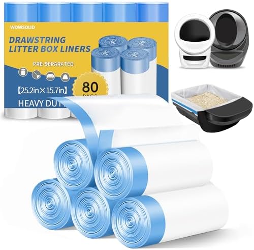 80 Count Automatic Litter Box Bags, Cat Litter Box Robot 4/5 Waste Bags by Unknown