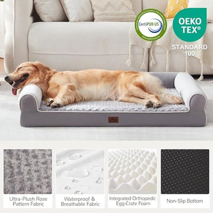 Orthopedic Large Dog Bed，Washable Dog Couch for XL Senior Dogs - Image 4