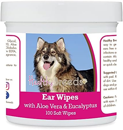 Healthy Breeds Utonagan Ear Cleaning Wipes with Aloe & Eucalyptus for Dogs 100 Count by HealthyBreeds